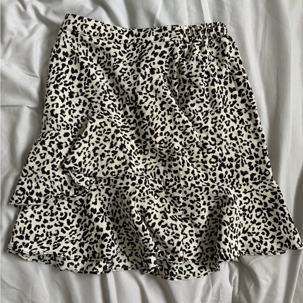 Altar’d State Leopard Print Ruffle Skirt